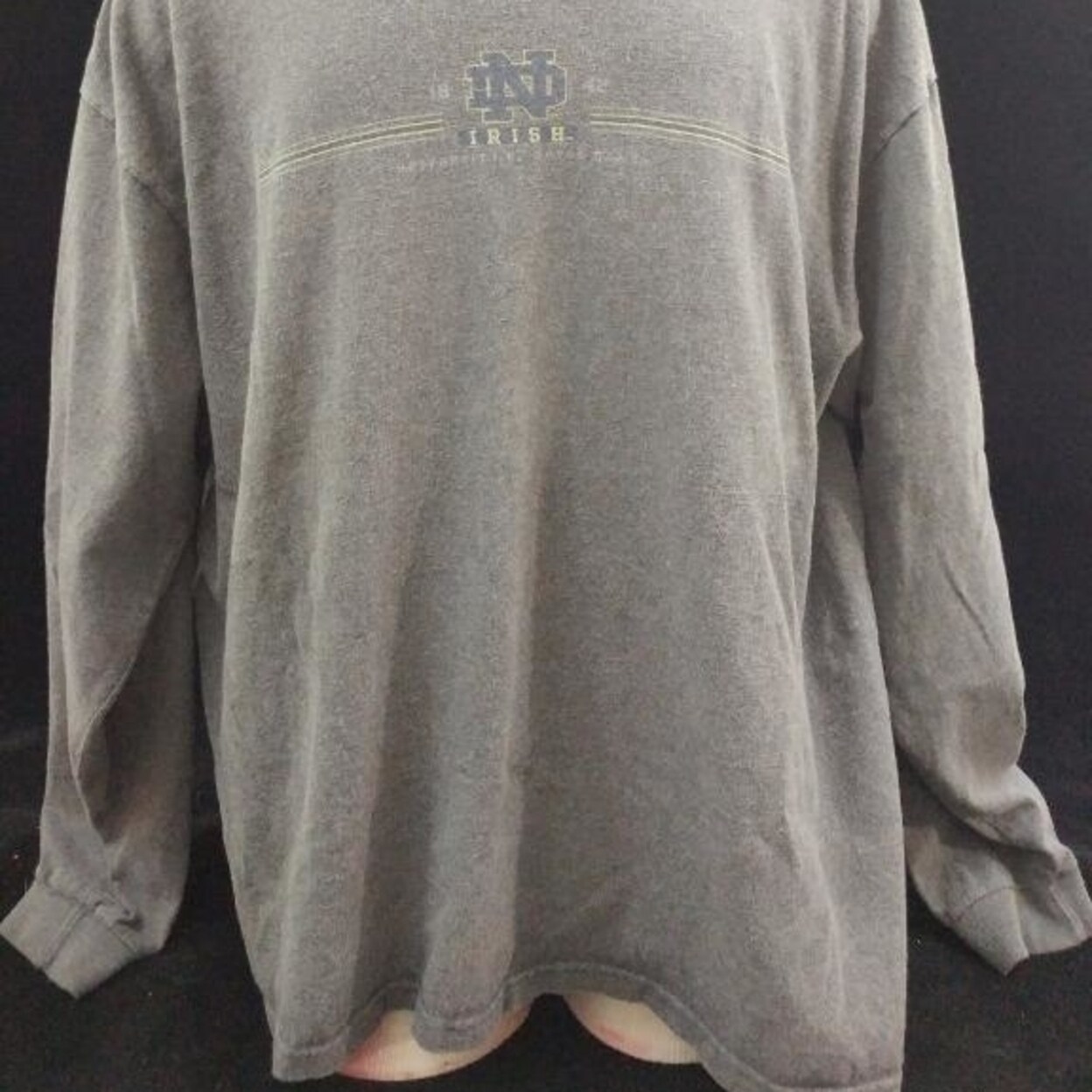 Shop Jansport Mens Shirt Xl Large Gray Notre Dame Irish Long