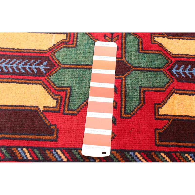 ECARPETGALLERY Hand-knotted Teimani Red Wool Rug - 2'9 x 4'5