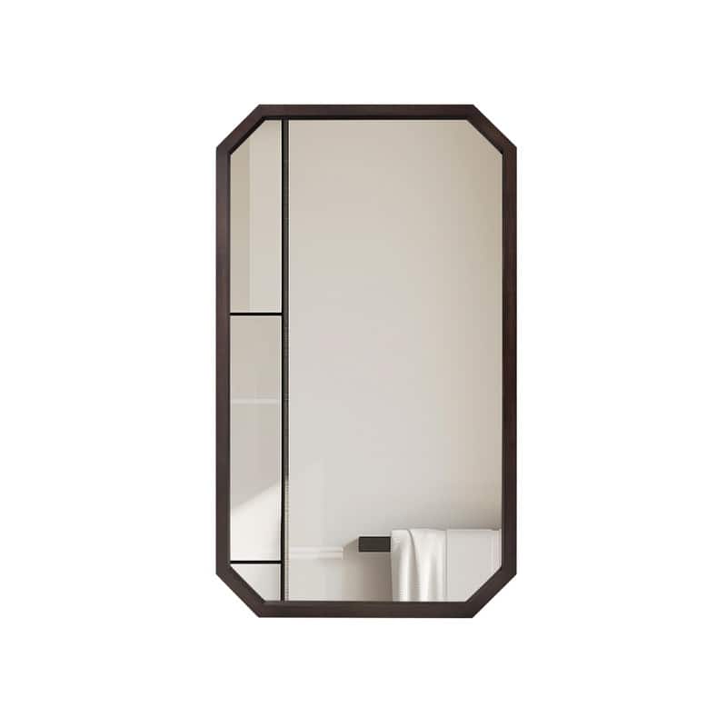 Rustic Wood Bathroom Mirrors for Wall Mounted for Living Room or Bedroom Vanity Mirror