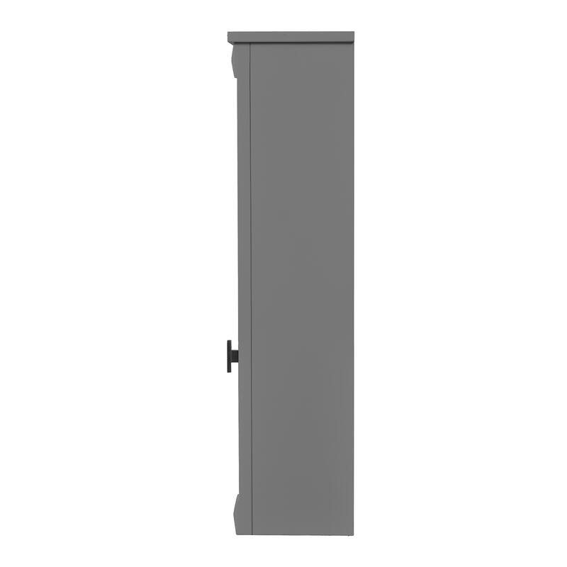 Bathroom Wall Cabinet with Mirror, Wall Mounted Medicine Cabinet with 4 Shelves, Mirrored Door Over Toilet Storage Cabinet