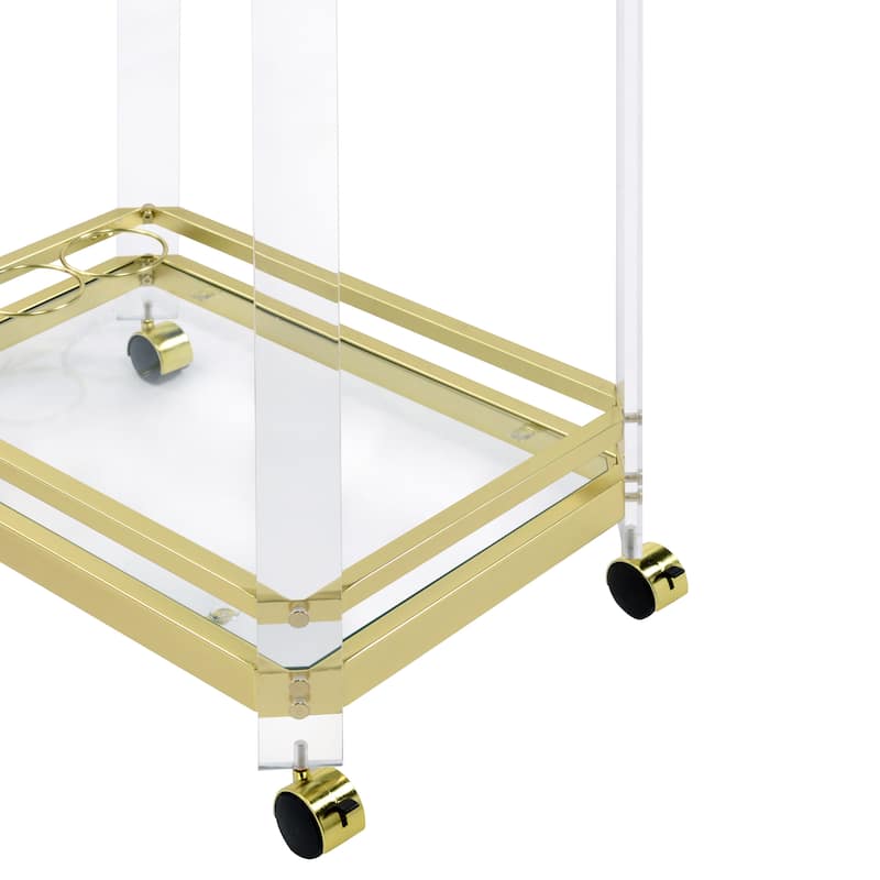 Alba Acrylic Serving Bar Cart by Greyson Living