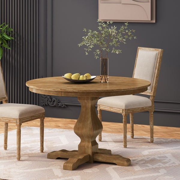slide 2 of 8, Alamosa Circular Dining Table by Christopher Knight Home Natural