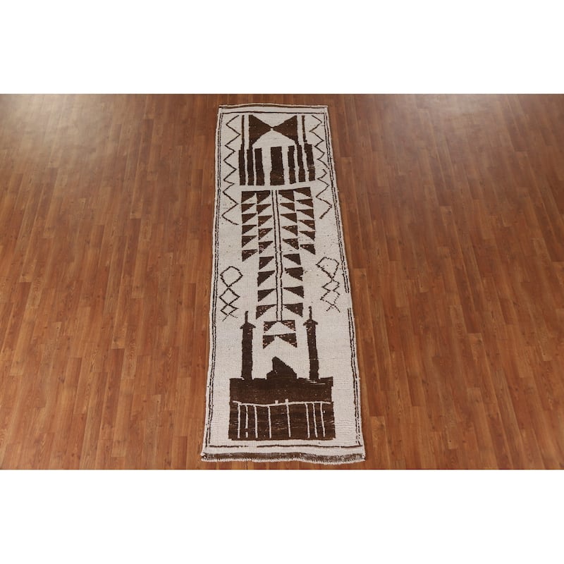 Anatolian Oriental Runner Rug Hand-knotted Wool Carpet - 3'0"x 9'2"