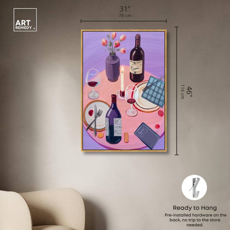 Lavender Haze Dinner Canvas by Art Remedy
