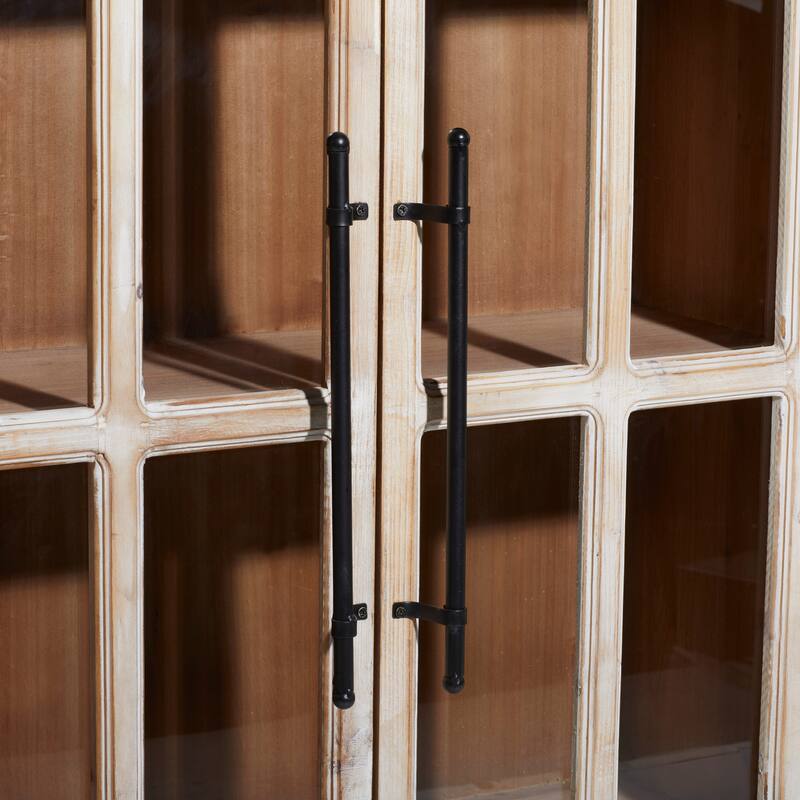 Brown Wood Farmhouse Cabinet 34 x 33 x 13