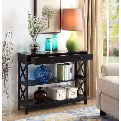 Convenience Concepts Oxford 1 Drawer Console Table with Shelves