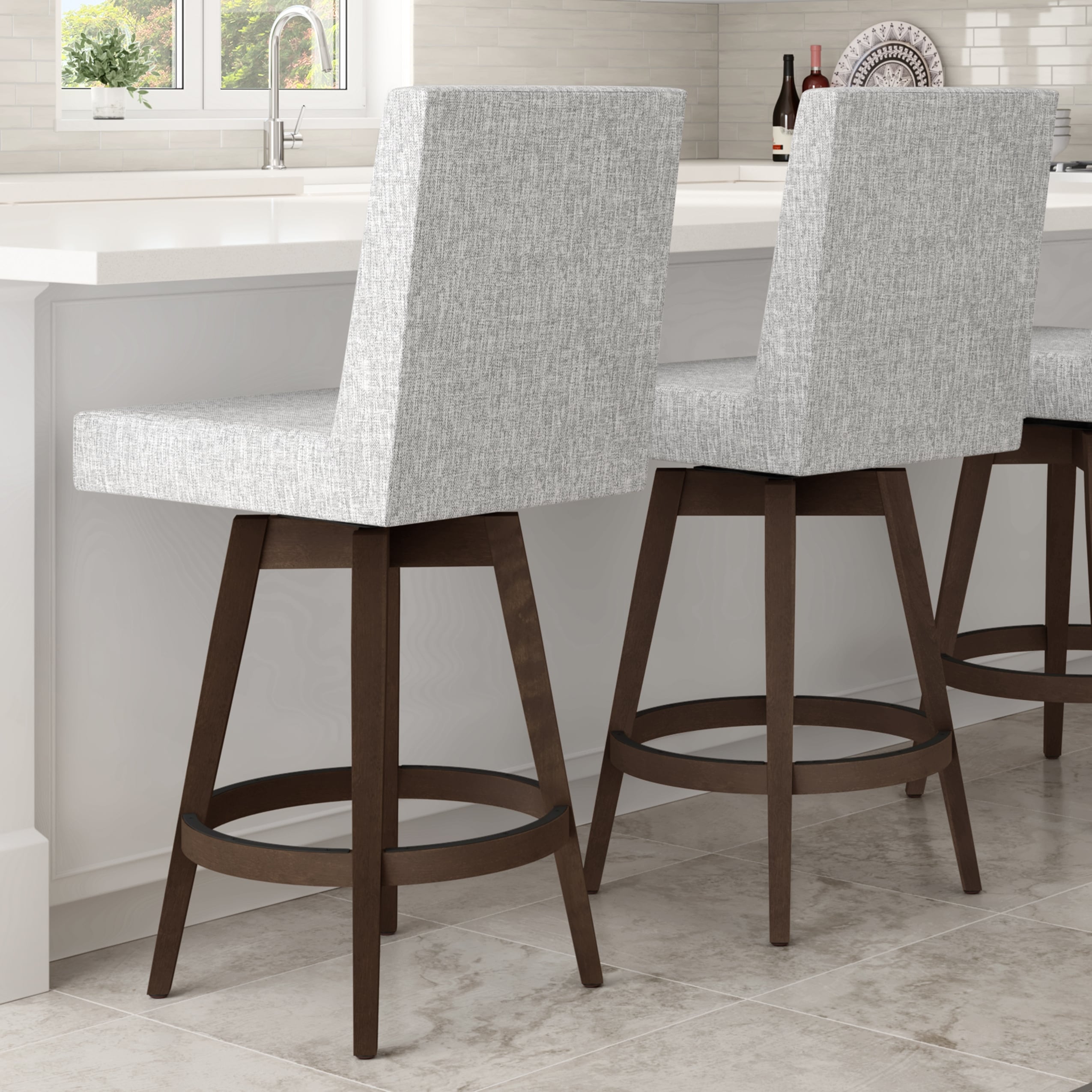 Amisco nolan 2025 beige counter stool