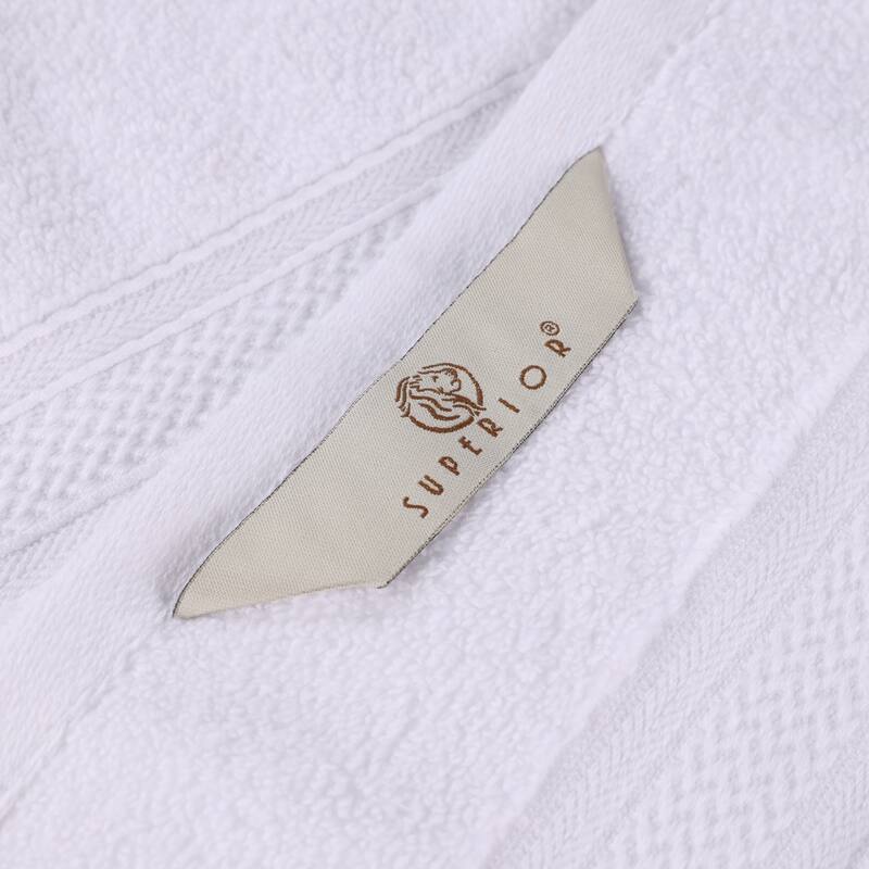 Superior Chevron Zero Twist Solid and Jacquard Cotton 6 Piece Towel Set