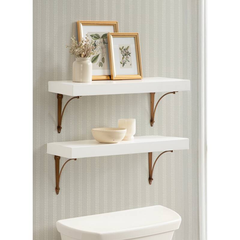 Kate and Laurel Hatley Floating Shelf Set