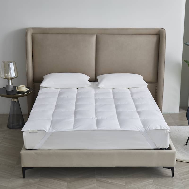 Brrr Pro Cooling Tencel Filled Mattress Pad - White