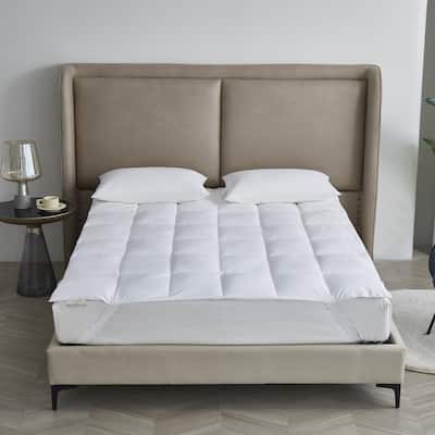 Kathy Ireland Brrr Pro Cooling Tencel Filled Mattress Pad - White