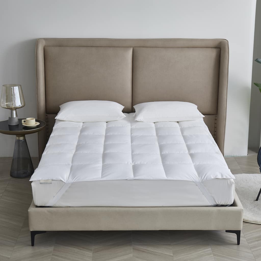 Brrr Pro Cooling Tencel Filled Mattress Pad - White