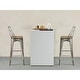 preview thumbnail 1 of 12, 30 inch High Back Metal Stool with Light Wooden Seat-Set of 2 Gunmetal