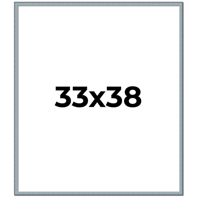 33x38 Frame Rustic Sky Blue Solid Wood Picture Frame | 0.75 Inch