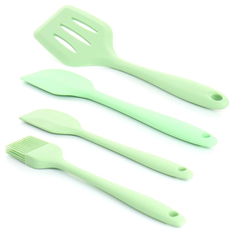 MegaChef 12 Piece Mint Green Silicone Kitchen Utensil Set