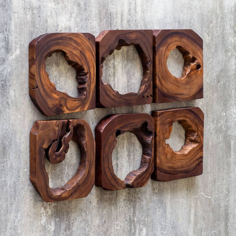 Uttermost Adlai Wood Trees Wall Art - Set of 6