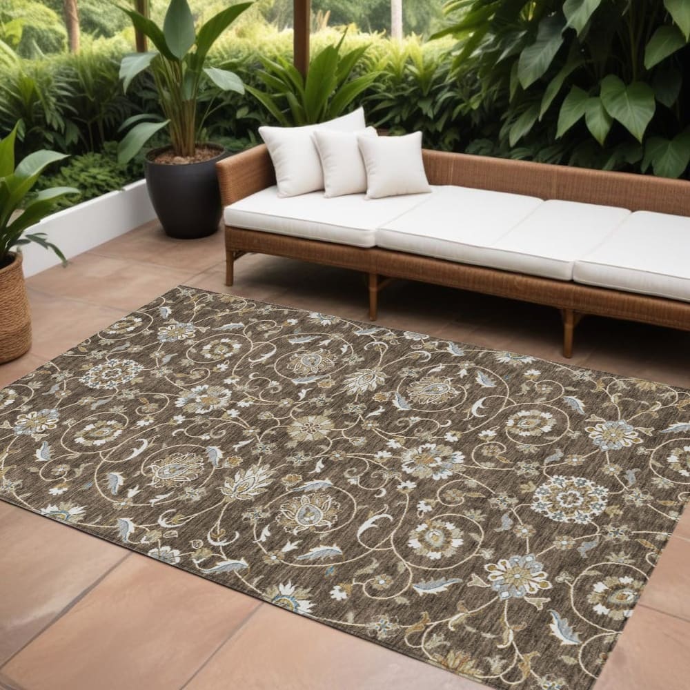 HomeRoots Moroccan Transitional Rectangle Outdoor Rug