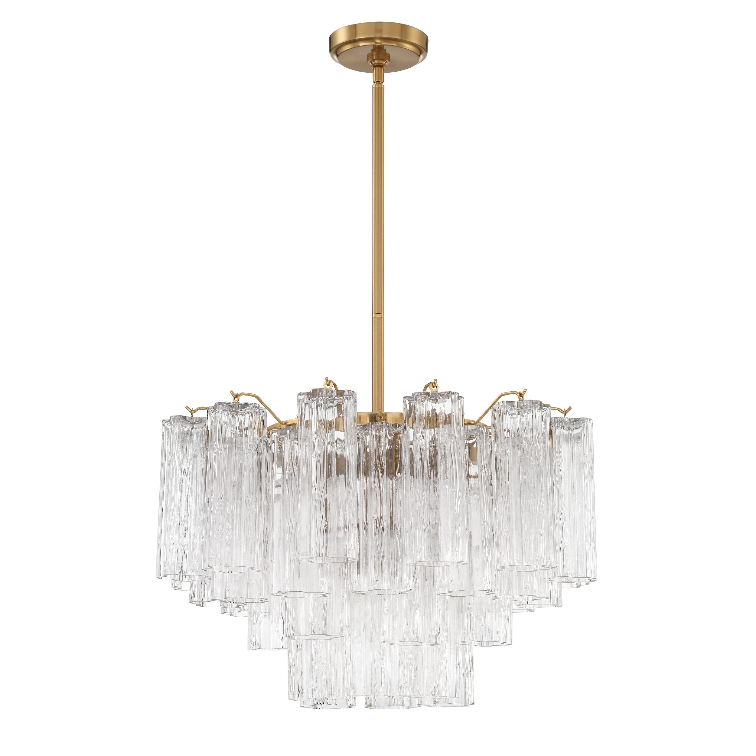 Addis 9 Light Aged Brass Chandelier - 22"W x 14.25"H x 22"D