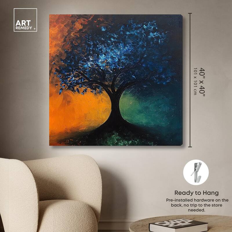 Tree of Opposites II Canvas by Art Remedy, Gallery Wrapped