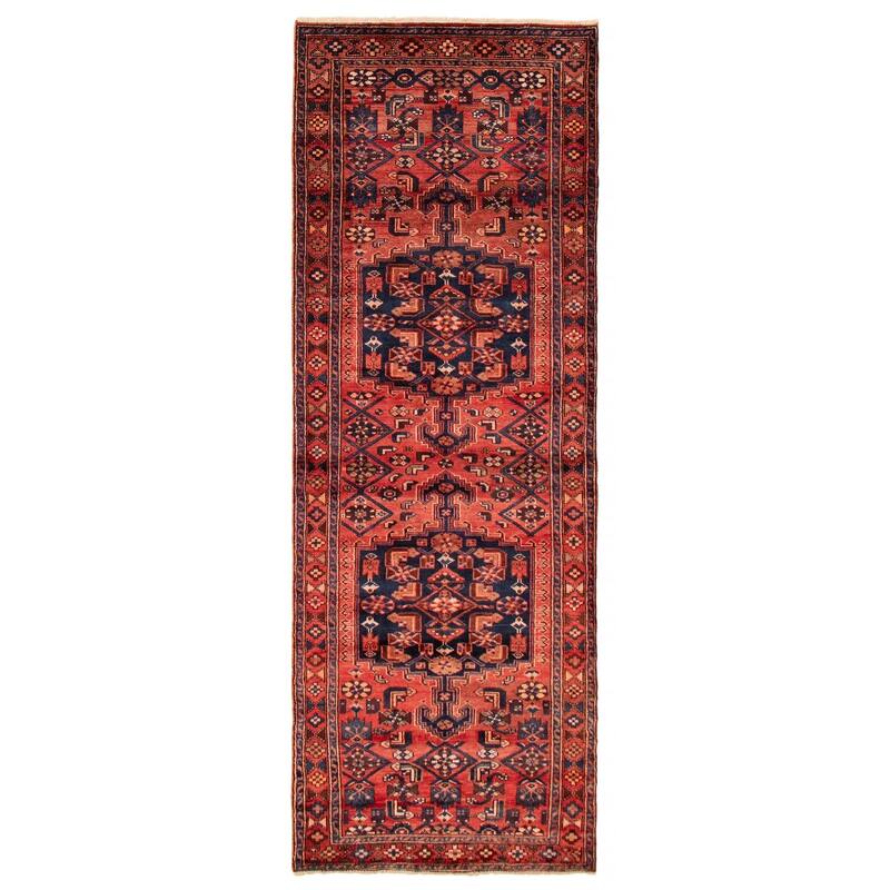 ECARPETGALLERY Hand-knotted Andelz Red Wool Rug - 3'7 x 10'2 - Red - 3'7 x 10'2