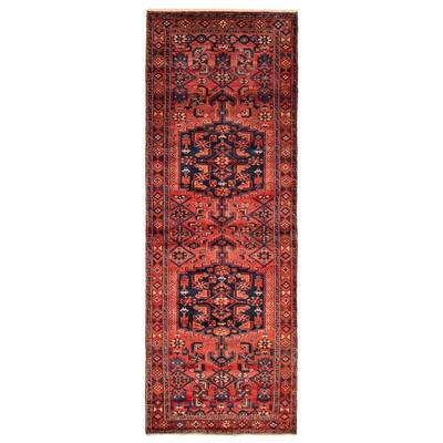 ECARPETGALLERY Hand-knotted Andelz Red Wool Rug - 3'7 x 10'2