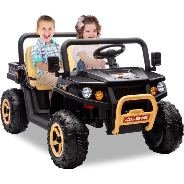 slide 2 of 42, 24V Ride On Dump Truck, 2 Seater Electric Ride On Car Toy for Kids Black