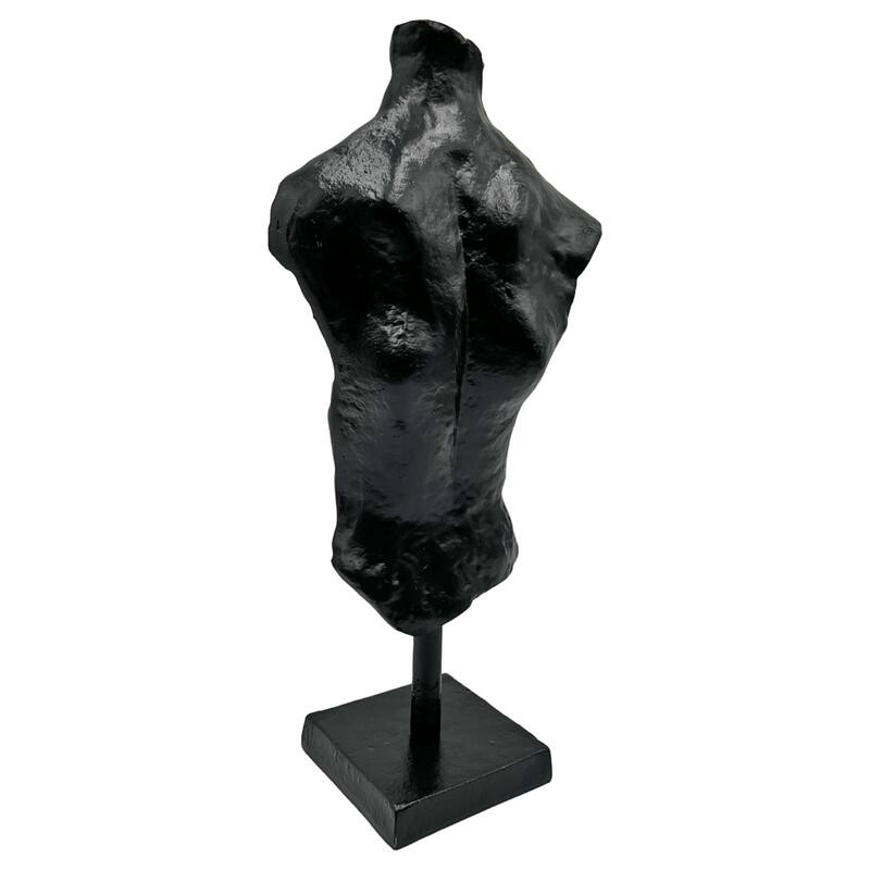 16 Inch Tall Decorative Handmade Aluminum Abstract Body Sculpture - 8 x 4 x 16 in