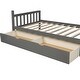 preview thumbnail 25 of 29, Twin Over Full/Twin Bunk Bed with Storage Shelves & Drawers, Wood Bunk Bed Frame with Safety Guardrails, Convertible Bottom Bed