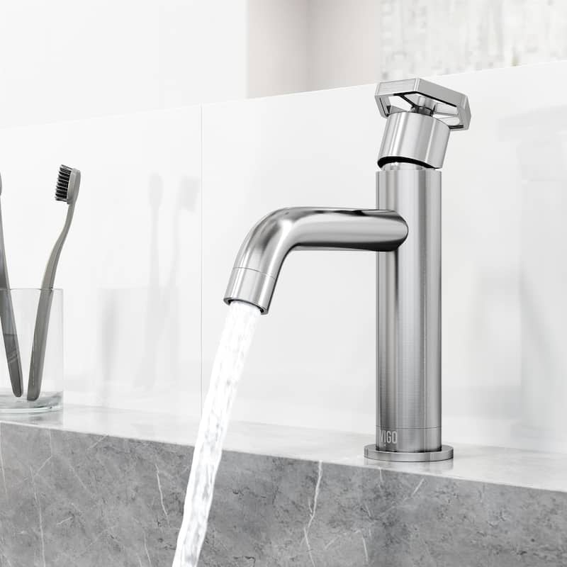 VIGO Ruxton 8" H Single Handle Single Hole Bathroom Faucet