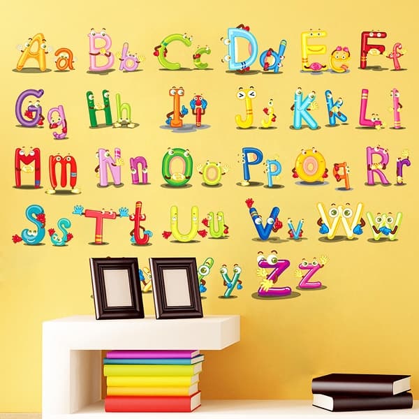 Chezmax Diy Alphabet Abc Wall Decals Stickers Removable Wall Decals Stickers Removable