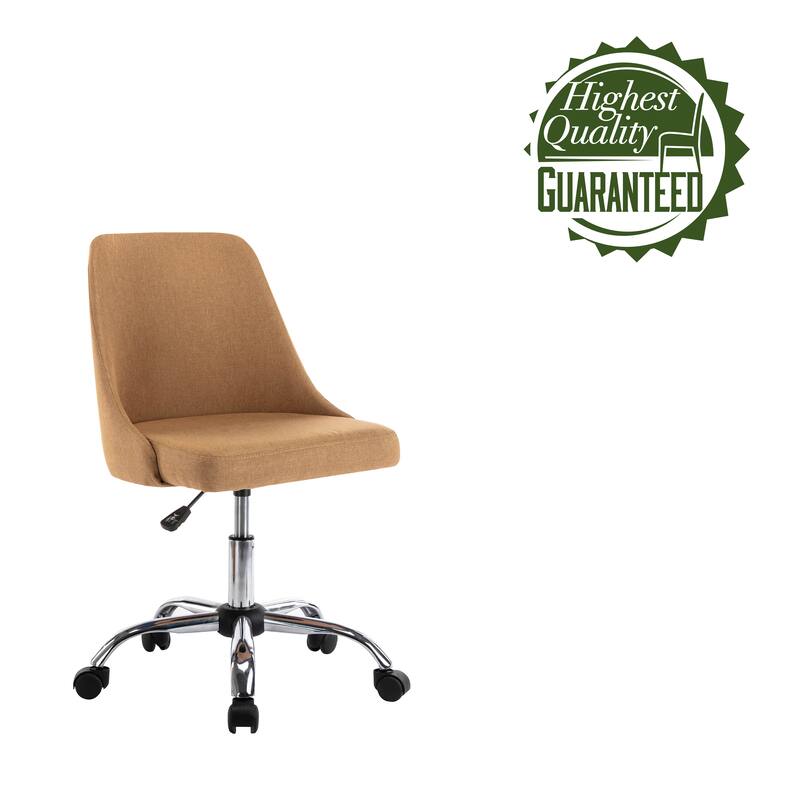 Porthos Home Roache Fabric Upholstered Office Chair with Chrome Base