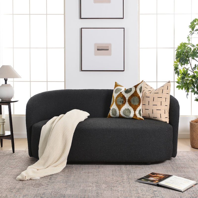 KINWELL Sherpa Upholstered Loveseat Boucle Sofa Couch, 68"W