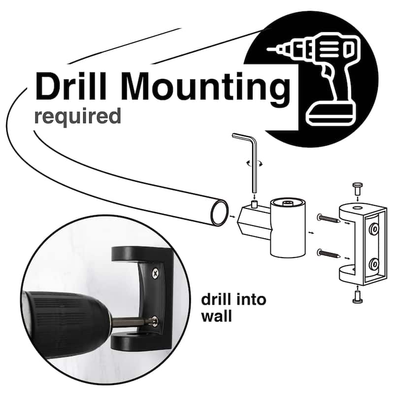 Curved Shower Curtain Rod Adjustable 36 to 61 inches by JS Jackson Supplies