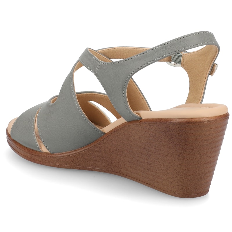 Journee Women's KedzieII Medium and Wide Width Wedge Sandals
