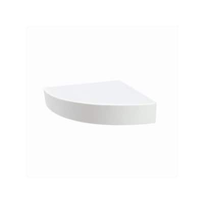 Transolid Studio 14-In X 14-In Solid Surface Wall-Mount Corner Shower Seat - 14.5" x 14.25" x 3"
