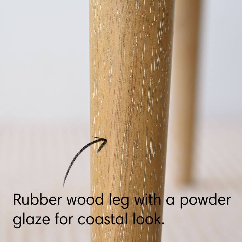 Upholstered Counter Stool With Oak Wood Legs (Set of 6)