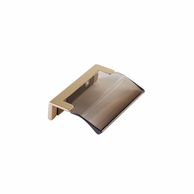 Schaub and Company 323-SM Positano 1-1/4" Center to Center Smoke - Signature Satin Brass