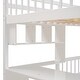 preview thumbnail 15 of 30, Full over Twin Bunk Bed with Desk & Storage Drawers, Solid Wood Bunkbed Frame with Shelves for 2 Kids/Teens/Adults