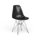 preview thumbnail 1 of 4, Paris Plastic -Style Black with Chrome Wire Base Dining Chair