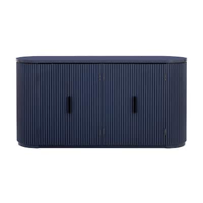 63''W 4-Door Storage Cabinet with Metal Handles - N/A