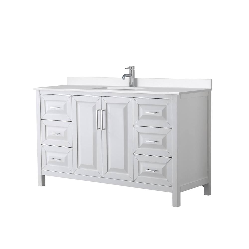 Daria 60-inch Single Vanity, Single Hole Quartz Top