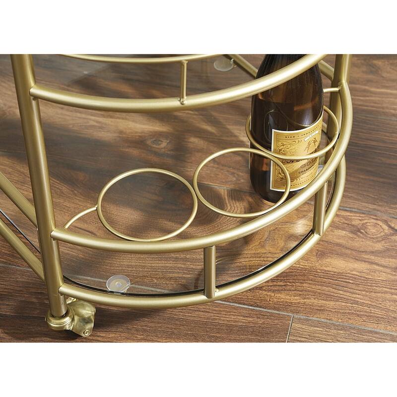 Bar Cart with Matte Gold Metal Finish Bed Bath & Beyond 39387452