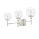 preview thumbnail 29 of 45, Hunter Xidane Vanity Wall Light - Bathroom, Mid Century Modern, Glam - Clear glass