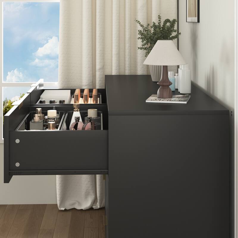 Simply Modern 6-Drawer Dresser, Chest Of Drawers- Large Storage Cabinet