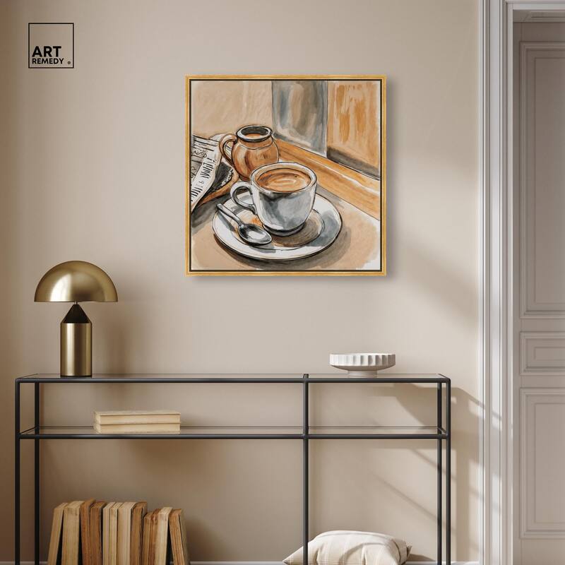 Sunday Coffee Canvas by Art Remedy