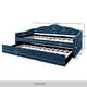 preview thumbnail 16 of 19, CraftPorch Glam Velvet, Crystal Button Tufted Twin Daybed with Trundle