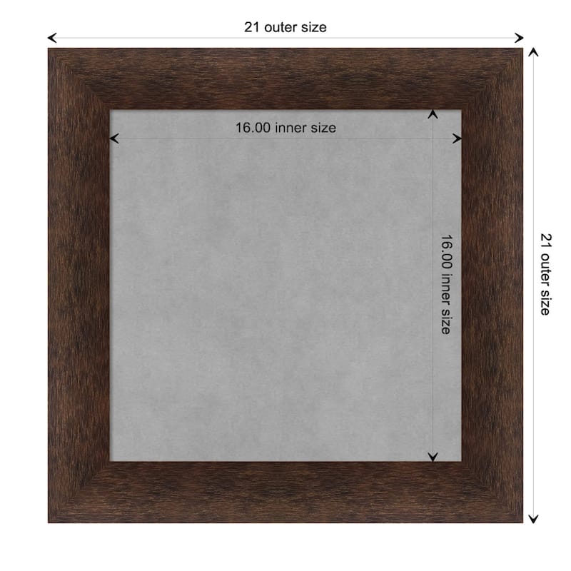 Amanti Art Warm Walnut Framed Magnetic Board - Board Size 16x16