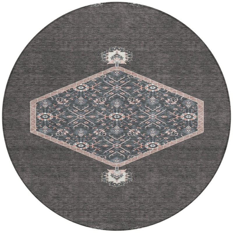 HomeRoots Oriental Traditional Rectangle Outdoor Rug