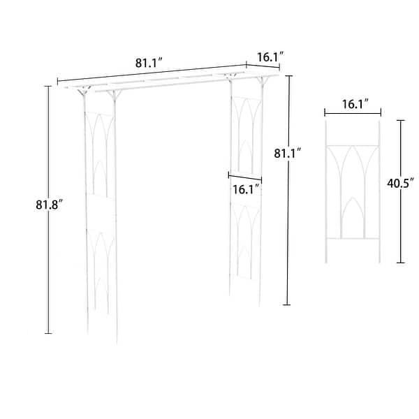 Outdoor Metal Garden Arch Gothic Arbor Garden Trellis For Climbing ...