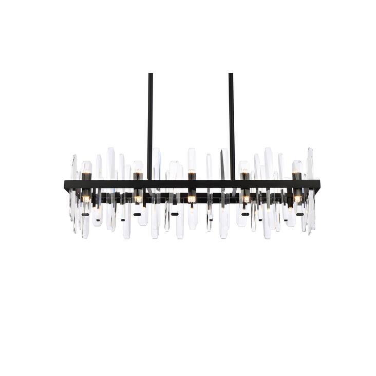 Indigo Home 36 inch crystal rectangle chandelier